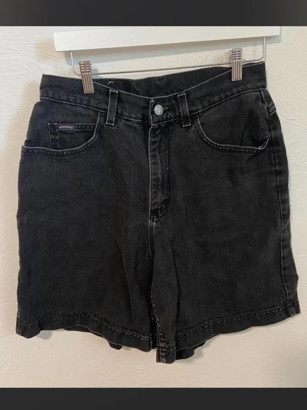 Vintage black denim shorts